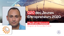 Medhat HASSAN Gérant RENOVA BAT France et membre de la délégation Française de G20YEA des Jeunes Entrepreneurs 2020
